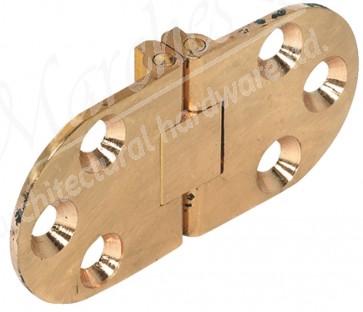Self Supporting Folding Table Hinge (Pair)- Satin Brass 