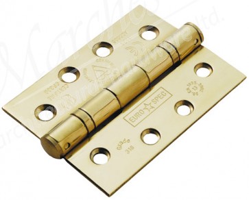 4" Fire Rated Ball Bearing Butt Hinge (pair) - Grade 304 SS, PVD