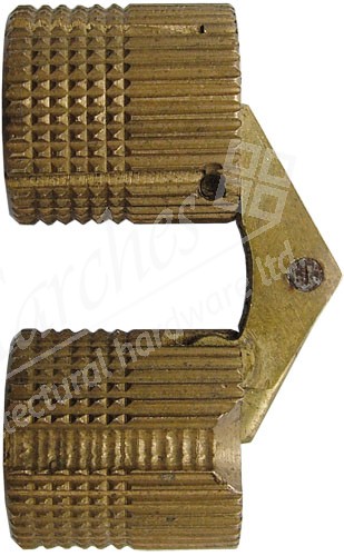 180º Zysa Hinge 14mm Ø (pair) - Brass