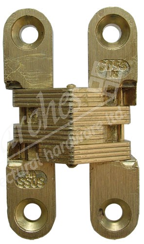 Soss Hinge 204, for 19-22mm Doors (Pair) - Brass Plated 