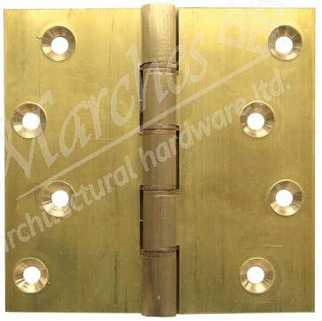 4" x 4" Projection Hinges (pair) - Brass Self Coloured