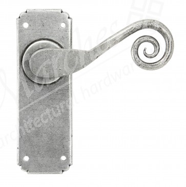 Monkeytail Lever Latch Set - Pewter 