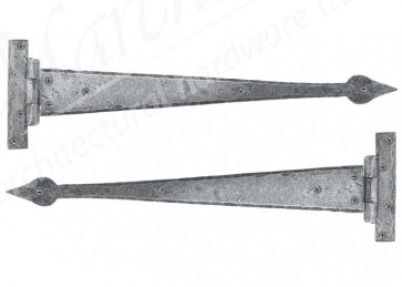 Pewter 18'' Arrow Head T Hinge (pair)