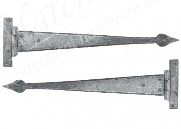 Handmade Arrow Head Tee Hinge (pair) - Pewter
