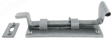 4" Cranked Door Bolt - Pewter 