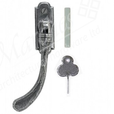 Locking Peardrop Espag LH - Pewter Patina