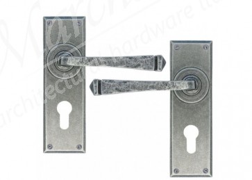 Avon Lever Euro Lock Set - Pewter 