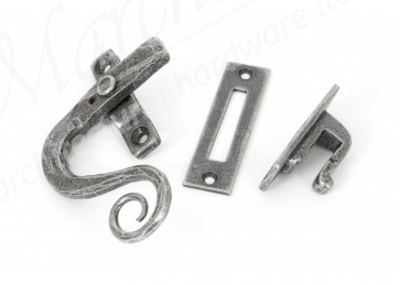 Locking Monkeytail Fastener Left Hand - Pewter 