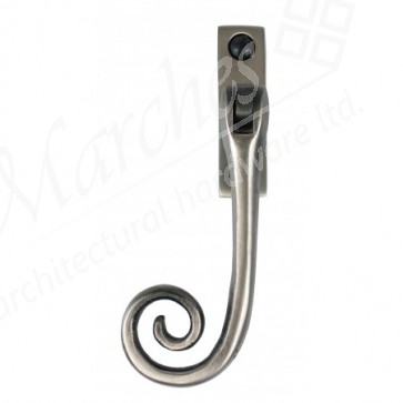 Slim Monkeytail Espagnolette Fastener LH - Antique Pewter