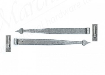 Pewter 24'' Hook & Band Hinge (pair)