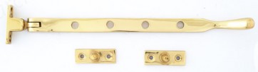 10" Peardrop Casement Window Stay  - Polished Brass