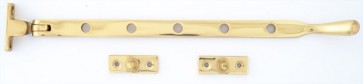 12" Peardrop Casement Window Stay  - Polished Brass