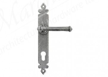 Tudor Euro Espag Handles (92mm Centres) - Pewter 