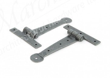 Hand Made 6" T Hinge (Pair) - Pewter