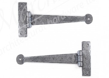 Hand Made 9" T Hinge (Pair) - Pewter