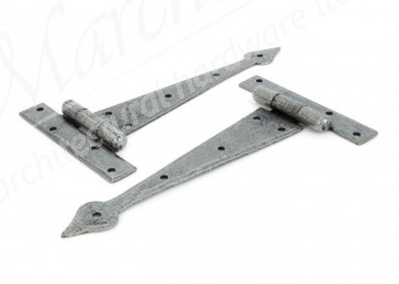 Pewter 9'' Arrow Head T Hinge (pair)