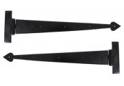 Handmade 22" Arrow Head Tee Hinge (pair) - Black