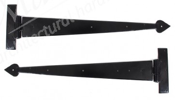 Handmade Arrow Head Tee Hinges (PR) - Black