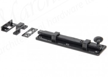 6'' Universal Straight Door Bolt - Black