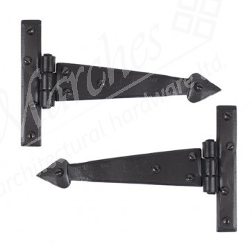 Handmade 6" Arrow Head Tee Hinge (pair) - Black