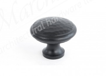 Large - Beaten Cupboard Knob - Black