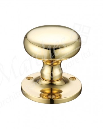 Victorian Mortice Knob Set 58mm - Polished Brass