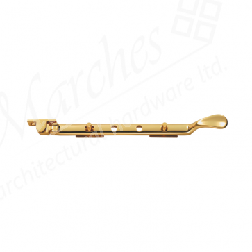 8" Victorian Casement Window Stay Polished Brass