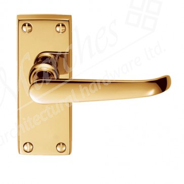 Heavy Duty Victorian Lever Latch Handle Set - PB