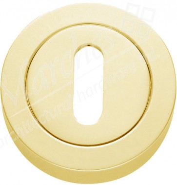 Standard Profile Escutcheons (Concealed Fix) - Polished Brass