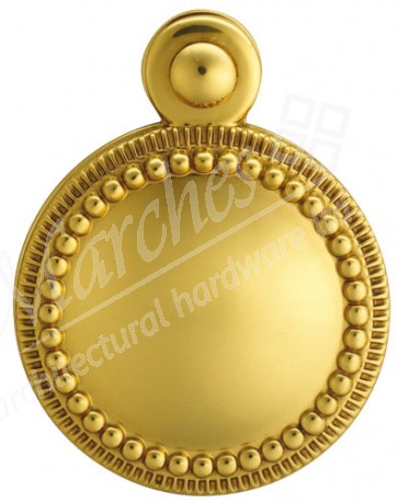 Carlisle Beaded Covered Escutcheon - Polished Brass