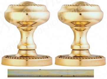 Georgian Mortice Knob 54mm - Polished Brass