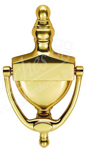 Victorian Urn Door Knocker Polished Brass