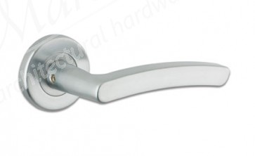 Lever On Rose - Satin Chrome