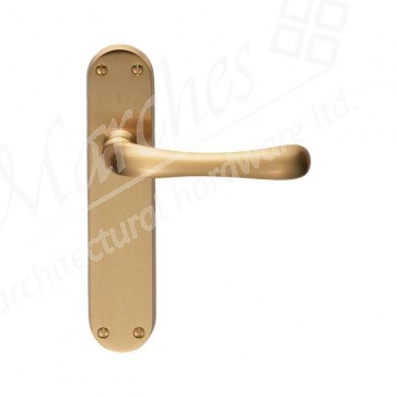 Ibra Lever Latch Set - Satin Brass