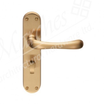 Ibra Lever Bathroom Set - Satin Brass