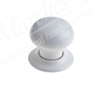 Porcelain Mortice Knob Set 60mm - White