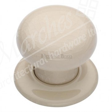 Porcelain Mortice Knob Set 60mm - Cream 