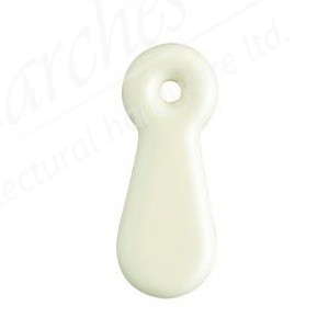 Porcelain Escutcheons (Pair) - Cream