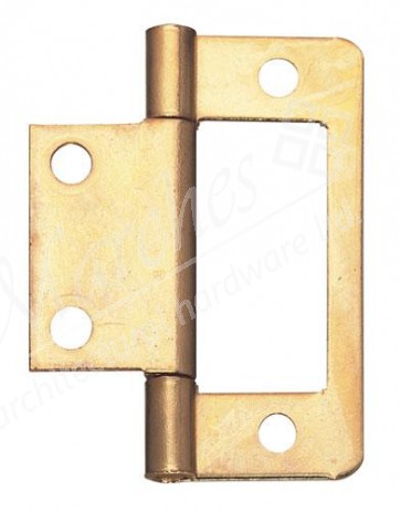 Flush Hinge Steel Brassed 50mm