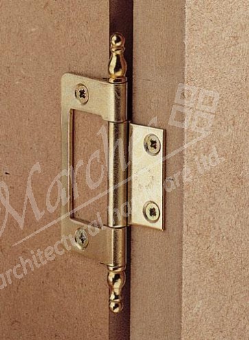 Finial Flush Hinge Bronzd 50mm