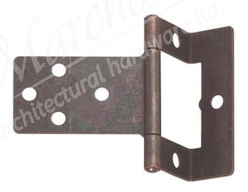Cranked flush hinge, for 15-16 mm door thickness, medium duty