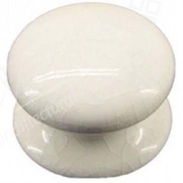 Porcelain Cupboard Knob - White Crackle