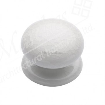 Ceramic Victorian Knob 38mm - White Crackle