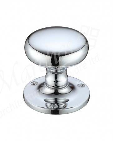 Victorian Mortice Knob Set 58mm - Polished Chrome