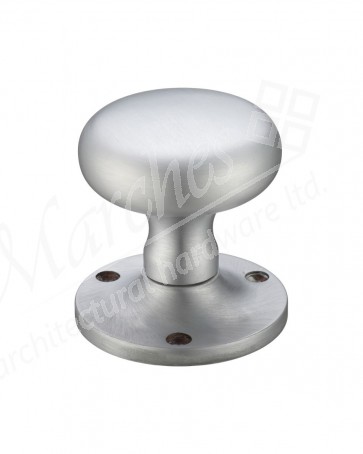Victorian Mortice Knob Set 58mm - Satin Chrome