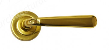 Laguna Lever on Rose - Polished Brass