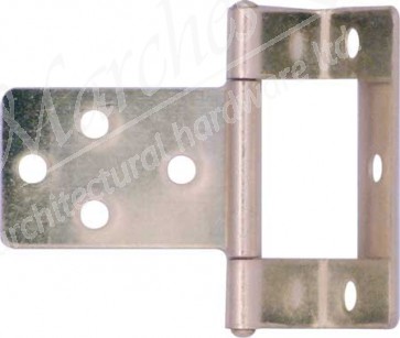 Cranked Flush Hinge Brass 50mm