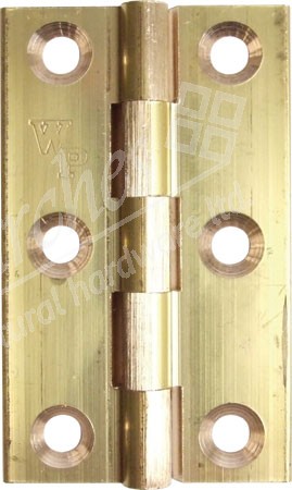 Brass strong butt hinge, 64 x 38 mm