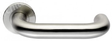 19mm Sprung Safety Lever Handle on Rose Grade 316 SSS