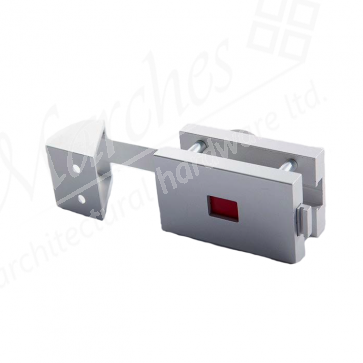 Square Cubicle Lock Set - Satin Anodised Aluminium